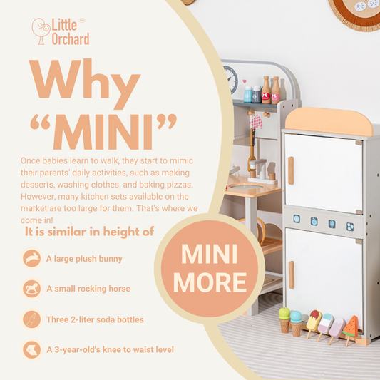 Wooden Mini Refrigerator Set