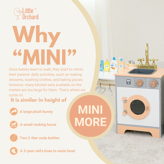 Wooden Mini Washing Machine Set